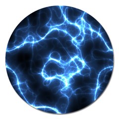 Electricity Blue Brightness Magnet 5  (round) by HermanTelo