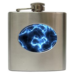 Electricity Blue Brightness Hip Flask (6 Oz)