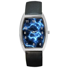 Electricity Blue Brightness Barrel Style Metal Watch by HermanTelo