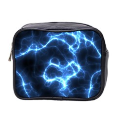 Electricity Blue Brightness Mini Toiletries Bag (two Sides) by HermanTelo