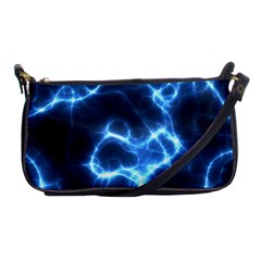 Electricity Blue Brightness Shoulder Clutch Bag by HermanTelo