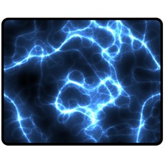 Electricity Blue Brightness Fleece Blanket (medium) 