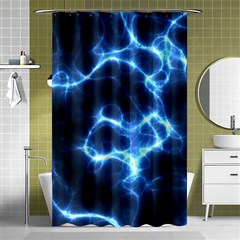 Electricity Blue Brightness Shower Curtain 48  X 72  (small)  by HermanTelo