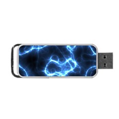 Electricity Blue Brightness Portable Usb Flash (two Sides)