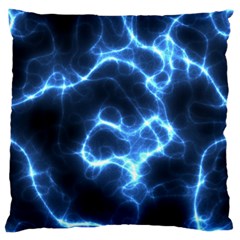 Electricity Blue Brightness Large Flano Cushion Case (one Side)