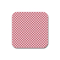 Red Diamond Rubber Square Coaster (4 Pack)  by HermanTelo