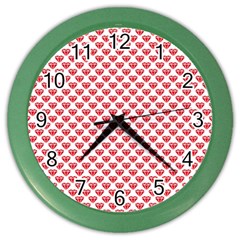 Red Diamond Color Wall Clock