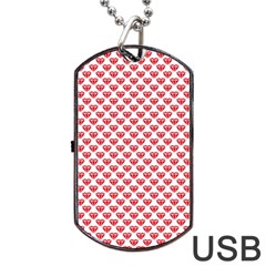 Red Diamond Dog Tag Usb Flash (one Side)