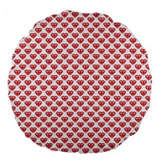 Red Diamond Large 18  Premium Round Cushions