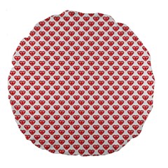 Red Diamond Large 18  Premium Flano Round Cushions by HermanTelo