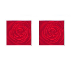 Roses Red Love Cufflinks (square) by HermanTelo