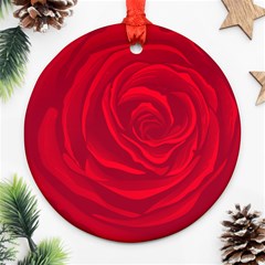 Roses Red Love Round Ornament (two Sides)