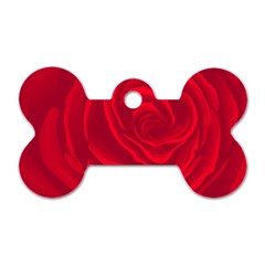 Roses Red Love Dog Tag Bone (one Side) by HermanTelo