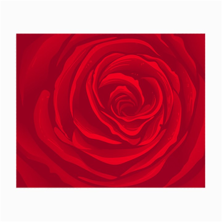 Roses Red Love Small Glasses Cloth (2 Sides)