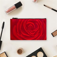 Roses Red Love Cosmetic Bag (small) by HermanTelo