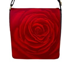 Roses Red Love Flap Closure Messenger Bag (l) by HermanTelo