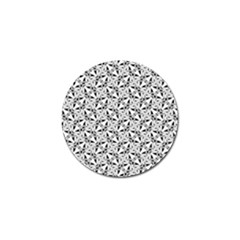 Ornamental Checkerboard Golf Ball Marker