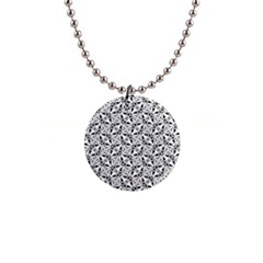 Ornamental Checkerboard 1  Button Necklace