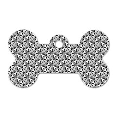 Ornamental Checkerboard Dog Tag Bone (two Sides)