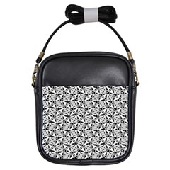 Ornamental Checkerboard Girls Sling Bag