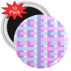 Gingham Nurserybaby 3  Magnets (10 Pack)  by HermanTelo