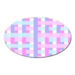 Gingham Nurserybaby Oval Magnet Front