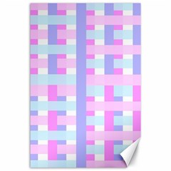 Gingham Nurserybaby Canvas 24  X 36  by HermanTelo