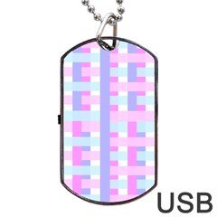 Gingham Nurserybaby Dog Tag Usb Flash (one Side) by HermanTelo