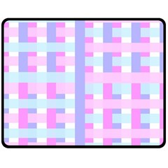 Gingham Nurserybaby Double Sided Fleece Blanket (medium)  by HermanTelo