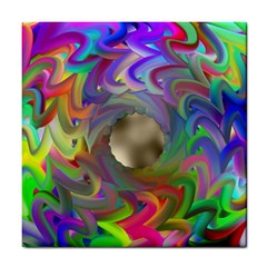 Rainbow Plasma Neon Tile Coasters by HermanTelo