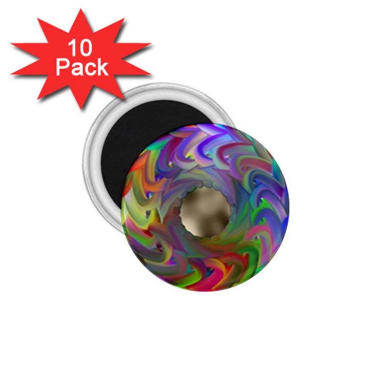 Rainbow Plasma Neon 1.75  Magnets (10 pack) 