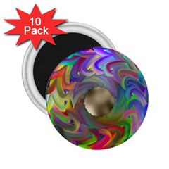 Rainbow Plasma Neon 2 25  Magnets (10 Pack)  by HermanTelo