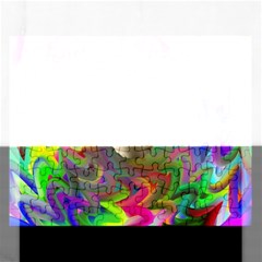 Rainbow Plasma Neon Rectangular Jigsaw Puzzl by HermanTelo