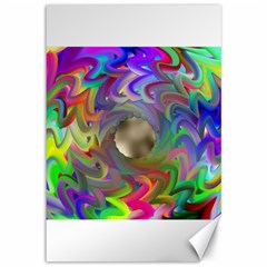 Rainbow Plasma Neon Canvas 12  X 18  by HermanTelo