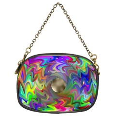 Rainbow Plasma Neon Chain Purse (two Sides)