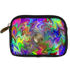 Rainbow Plasma Neon Digital Camera Leather Case