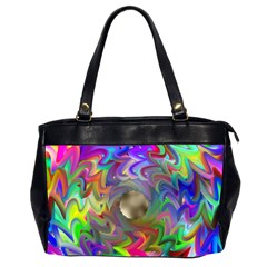 Rainbow Plasma Neon Oversize Office Handbag (2 Sides)