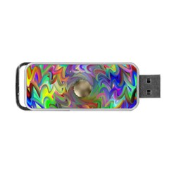 Rainbow Plasma Neon Portable Usb Flash (one Side)