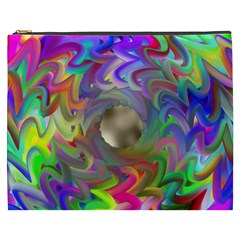 Rainbow Plasma Neon Cosmetic Bag (xxxl) by HermanTelo