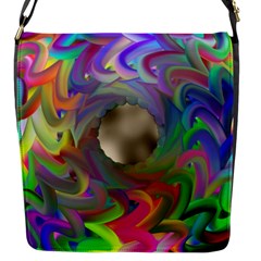 Rainbow Plasma Neon Flap Closure Messenger Bag (s)