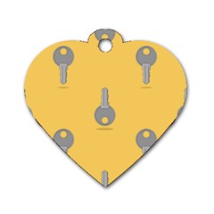 Key Dog Tag Heart (one Side) by HermanTelo