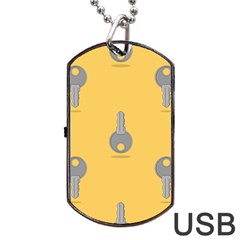 Key Dog Tag Usb Flash (one Side)