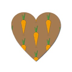 Healthy Fresh Carrot Heart Magnet by HermanTelo