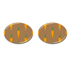 Healthy Fresh Carrot Cufflinks (oval)