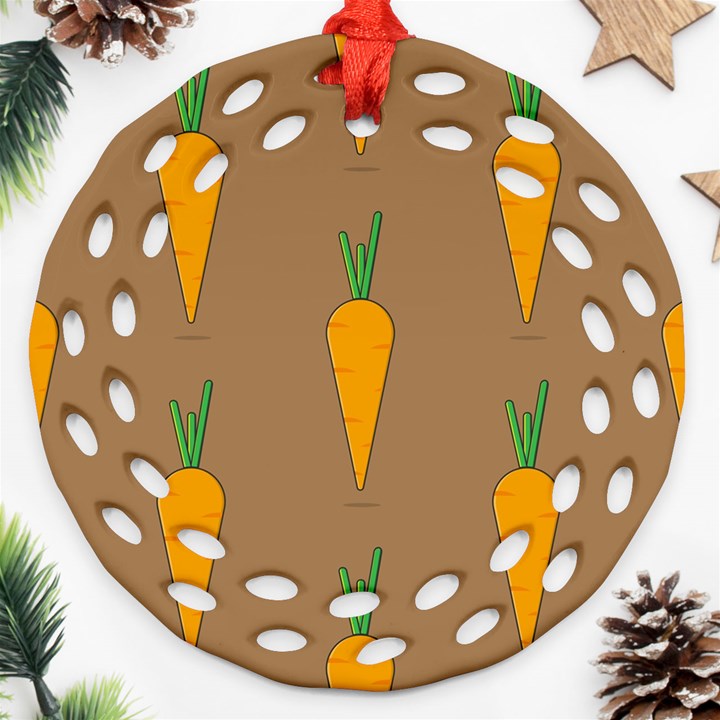 Healthy Fresh Carrot Ornament (Round Filigree)