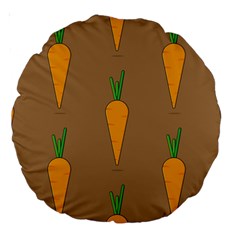 Healthy Fresh Carrot Large 18  Premium Round Cushions