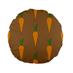 Healthy Fresh Carrot Standard 15  Premium Flano Round Cushions