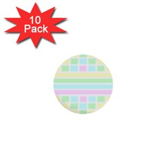 Geometric Pastel 1  Mini Buttons (10 Pack)  by Bajindul