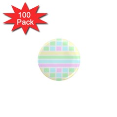 Geometric Pastel 1  Mini Magnets (100 Pack)  by Bajindul