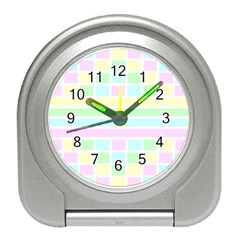 Geometric Pastel Travel Alarm Clock by Bajindul